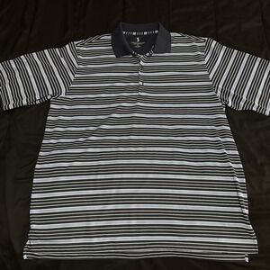 Nicklaus Performance - Men's X-Large - Blue & White - Striped Polo /Golf - Shirt